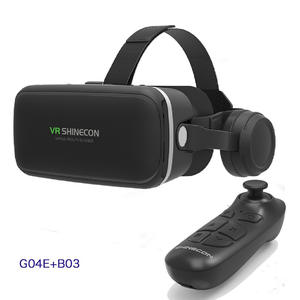 Lunettes 3D <span class=keywords><strong>VR</strong></span> Boîte de Contrôle à Distance <span class=keywords><strong>Casque</strong></span> Polarisé Stéréo Haute Fidélité <span class=keywords><strong>pour</strong></span> Jeux Vidéo sur Smartphone Écran 50-80 Pouces Virtuel - Product Image 1