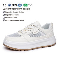 Damen Leichtgewicht-Sneaker mit Dicker Sohle und Erhöhung, Atmungsaktive Mesh-Plateauschuhe für den Sommer