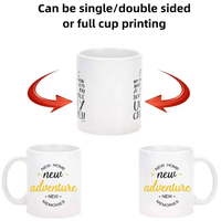 Tasse à café en céramique blanche de 11 oz pour sublimation, vente en gros du fabricant, idéale pour l'impression