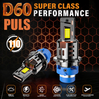 Ampoules de phares de voiture LED de haute qualité D60 PLUS D2S D4S 12V 110W 6000K, étanches IP68, ventilateur haute vitesse, plug and play