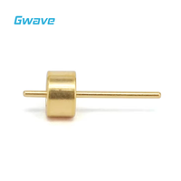 Connecteur RF à perlage de verre à étanchéité hermétique, diamètre 0,38 mm, longueur des broches 4,57 mm, impédance 50 ohms, plaqué or