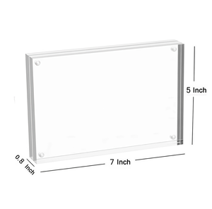 <span class=keywords><strong>Cadre</strong></span> <span class=keywords><strong>photo</strong></span> en acrylique transparent à double face, section verticale, magnétique, résistant, écologique, imperméable, 4x6 pouces - Product Image 2