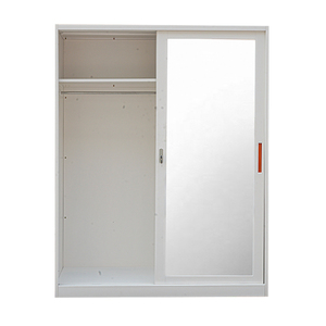 Armoire coulissante en acier pour chambre à coucher, 2 portes, armoire en métal - Product Image 4