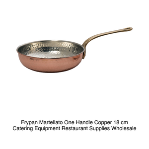 Hammered Copper Frying <b>Pan</b> with Long <b>Handle</b> Ø 18 cm - Product Image 2