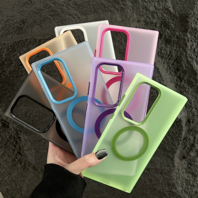 Magnetic Wireless Charging Phone Case for Samsung Galaxy A56 A36 A26 A16 A15 A25 A35 A55 5G A06 A05 A05S Candy Color Matte Cover