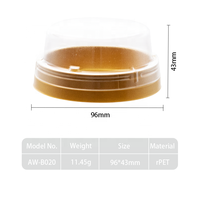 Boîte d'emballage transparente en plastique pour gâteaux de lune, avec couvercle, couleur et forme personnalisables, OEM/ODM disponible, RPET de qualité alimentaire supérieure