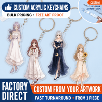 Porte-clés personnalisé en acrylique Anime, mousqueton en acrylique de 2 mm, impression UV vif, vente en gros OEM, impression couleur vive