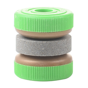 Afilador de cuchillos de cocina redondo de doble cara con múltiples grados de grano, herramienta manual para afilar cuchillos de cocina y tijeras - Product Image 3