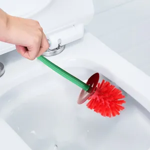 Zenidoo – ensemble de support de brosse de toilette portatif multifonctionnel, en forme de cerise rouge, écologique, poils en nylon doux, poignée en plastique, 1 pièce - Product Image 5