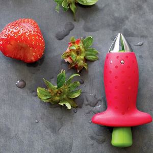 K681 Éplucheur de fraises, éliminateur de feuilles de fruits, accessoires de cuisine, outil en métal pour éliminer les tiges de tomates, outil en plastique pour enlever les tiges, gadgets et outils de cuisine - Product Image 4