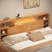 Modernes Vintage Einfaches Schlafzimmer Multifunktionales Massivholz Queen-Size-Bett mit Stauraum und Vintage-Design