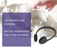 Casque filaire de haute qualité avec prise jack 3,5 mm, casque musical pour salle de classe, compagnie aérienne, hôpital, écouteurs filaires