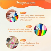 Kit de peinture professionnelle pour le visage et le corps pour les fêtes Maquillage activé par l'eau pour les enfants