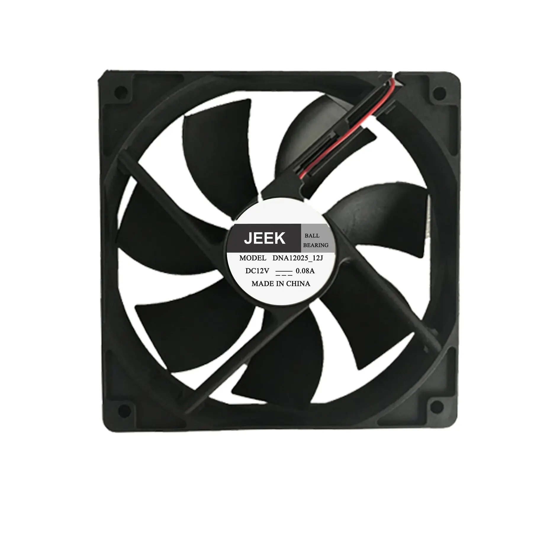 JEEK Handel assurance 120mm case fan OEM 12v Hoge Efficiëntie pc koelventilator