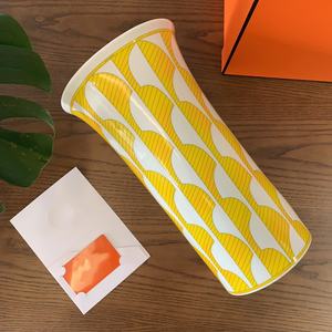 Jarrón de Girasol de Cerámica Ecológico de Lujo, Diseño Europeo y Americano, Pintura Moderna Bajo Esmalte, Decoración para el Hogar y el Jardín, Regalo - Product Image 3