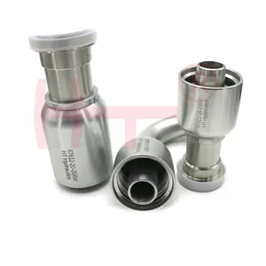 6000PSI CODE62 ONE PIECE hydraulic hose fitting WITH O RING 87612RW for excavator