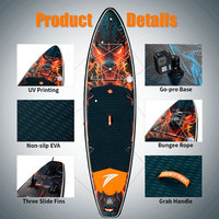 TIDETREK 11'6" 35" Planche de paddle gonflable en promotion, planche de surf Drop Stitch, subboard, planche de surf aquatique, paddle surf ISUP