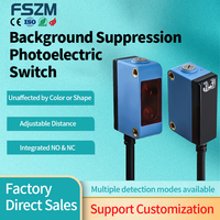 Sensor Saklar Fotolistrik Penekan Latar Belakang Laser Inframerah Reflektif Difus Melalui Permukaan Cermin Output NPN/PNP