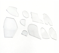 Lot de 10 pochoirs et règles pour oursons en tissu, modèles de couture et de loisirs créatifs