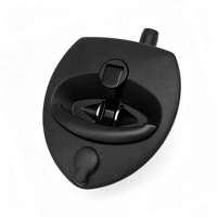 Poignée de serrure en T noire en nylon à compression pour attelage de remorque, caravane, camping-car, camion, boîte à outils