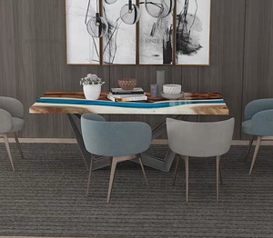 <span class=keywords><strong>Da</strong></span> Tavolo In Resina epossidica 6ft * 3ft Con essiccato Albero Lastra <span class=keywords><strong>Mare</strong></span> Spiaggia Design Fiume <span class=keywords><strong>Da</strong></span> Tavolo O Design Personalizzato - Product Image 2