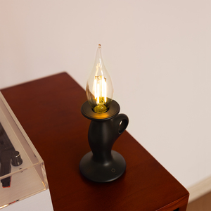 Đèn ngủ <span class=keywords><strong>mini</strong></span> hình nến có logo tùy chỉnh nghệ thuật hiện đại, có thể điều chỉnh độ sáng, đèn bàn để đầu giường, đèn ngủ LED sạc lại được cho phòng ngủ - Product Image 6