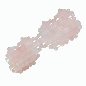Masque de massage pour les yeux en pierre de quartz rose naturelle multi-matériaux et jade - Product Image 2