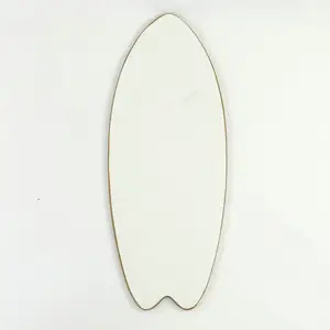 사용자 정의 DIY 빈 도매 흰색 나무 MDF 벽 아트 장식 서핑 보드 모양