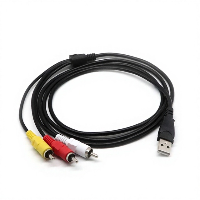 USB to 3-RCA AV Adapter Cable (Male-Male) Copper Core