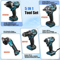 Ensemble d'outils sans fil Makita 18V 5Ah avec batterie au lithium, 9 en 1, multifonctionnel, ensemble complet d'outils électriques à batterie au lithium