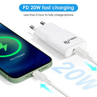 Cargador GaN de 20W, Delgado y Portátil, Enchufe Plegable, Mini Puerto USB Dual, Bloque de Carga Rápida para Teléfono Móvil y Pulsera