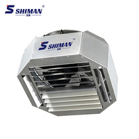 Ventilateur axial de toit électrique à déstratification d'air 8500m³/h, avec roulement à billes, pales métalliques, hauteur max. 15m, moteur 380W, 700