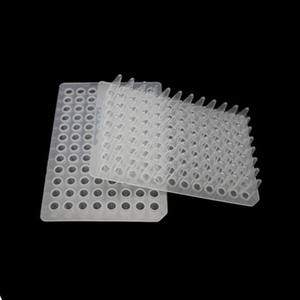 Haiwa LAB OEM plastik transparan, tepi transparan <span class=keywords><strong>96</strong></span> <span class=keywords><strong>Well</strong></span> 0.1ml 0.2ml pelat PCR untuk penggunaan di Lab - Product Image 4