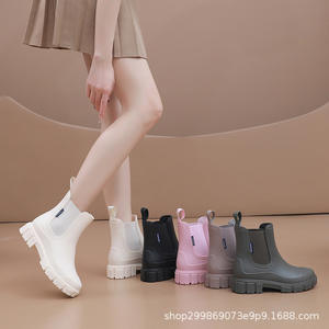 <span class=keywords><strong>Botas</strong></span> de <span class=keywords><strong>Lluvia</strong></span> <span class=keywords><strong>Cortas</strong></span> de PVC con Resorte, Elásticas, Antideslizantes e Impermeables para <span class=keywords><strong>Mujer</strong></span>, Calzado para Adultos - Product Image 5