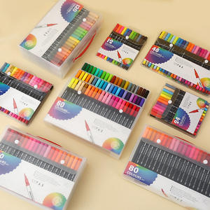 Juego de Marcadores de Arte de Doble Punta de 24-168 Colores con Tinta de Pigmento a Base de Agua No Borrable - Product Image 3