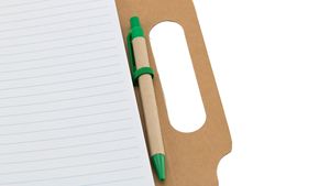 Eco-Friendly Promotional Spiral Kraft Paper Cover Sticky Notepad Stationery Set Custom Logo Wood Material for Office Supplying - Product Image 5
