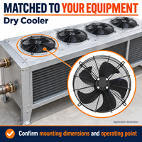 Ventilateur industriel puissant à rotor externe de 700 W, 600 mm, 1380 tr/min, débit d'air élevé de 10 000 m³/h, pour refroidisseur à sec