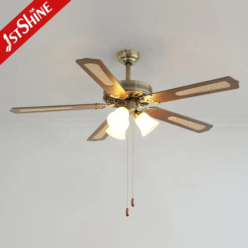 1stshine ceiling fan light 52 inch cooling motor remote control ce ceiling fan 5 mdf blade 3 light