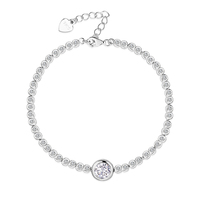 Charm en argent 925 en gros, motif fleur d'argent
