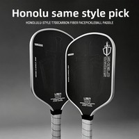 Raquette de pickleball rectangulaire de style Honolulu pour adultes et enfants, en fibre de carbone T700 avec noyau en mousse J2NF, 230g, logo personnalisé Lingjun