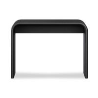 Console d'entrée moderne en chêne américain, table d'appoint incurvée personnalisable, meuble de couloir de luxe en bois organique