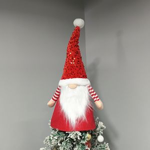 Weiyi Grenzüberschreitende Neue Weihnachtsbaumspitzen-Stern-Dekoration, Gesichtslose Puppe, Perlenfigur, <span class=keywords><strong>Rudolf</strong></span>-Ornamente, Größe 51*27*5, Großhandel - Product Image 3