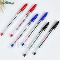 Stylo à bille en plastique bon marché avec logo personnalisé 1.00mm noir bleu rouge personnalisé