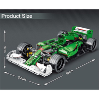 Simulación de coche deportivo R5 1:14 modelo montaje ladrillos vástago DIY montaje juguete RC coche Technol F1 bloques de construcción verde para venta al por mayor