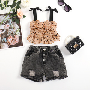Vêtements en gros de haute qualité pour enfants, ensembles mignons et bon marché en 2 pièces, vêtements décontractés pour bébé fille en été, en provenance de Chine - Product Image 4