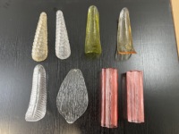 Goutte de verre Murano Poliedri élégante, personnalisable en couleur et taille, pour lustre et lampe de plafond