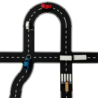Ensemble de rails de train jouet - PVC flexible, à assembler soi-même, non toxique, extensible et portable, ensemble de jeu ferroviaire pour enfants