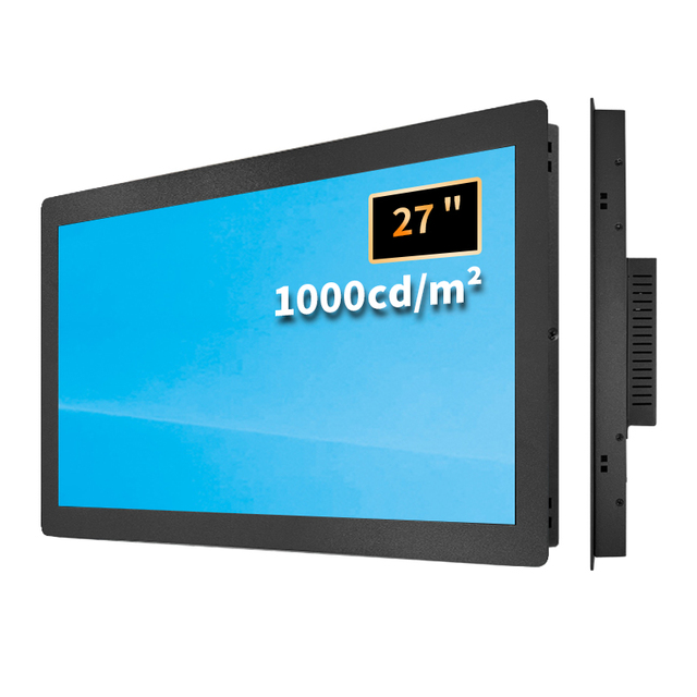 27 Inch 1920*1080 Embedded Panel PC Mount Industrial Touch Screen Monitor Outdoor 1000nits Brightness LCD Display HD VGA