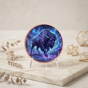 Moneda Conmemorativa de Fantasía de <span class=keywords><strong>Toro</strong></span> en Cobre Fino .999 Grabado Antiguo al por Mayor de 1 Onza para Promoción y Comercio - Product Image 1