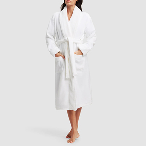 Peignoir de bain en flanelle de coton <span class=keywords><strong>OMD</strong></span>/OEM pour femme, à manches longues, peignoir d'intérieur thermique, peignoir de spa doux pour la peau - Product Image 2